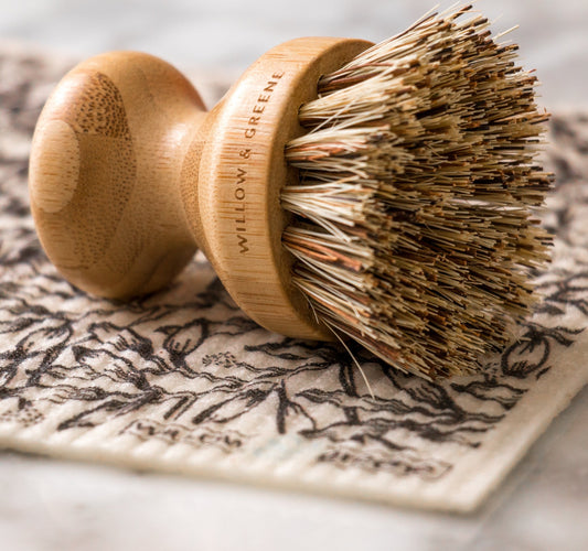 Bamboo dish brush eco friendly alternative to plastic dish brush
